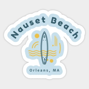 Nauset Beach Surf Orleans Massachusetts Sticker